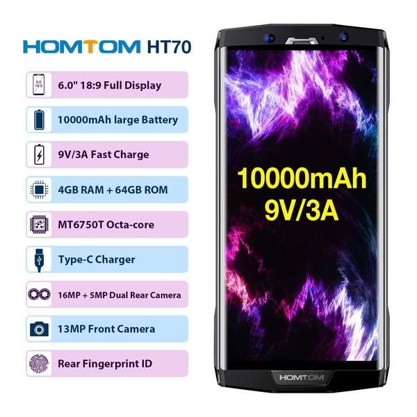 HOMTOM HT70 4G LTE - Smartphone sbloccato, 6,0 pollici