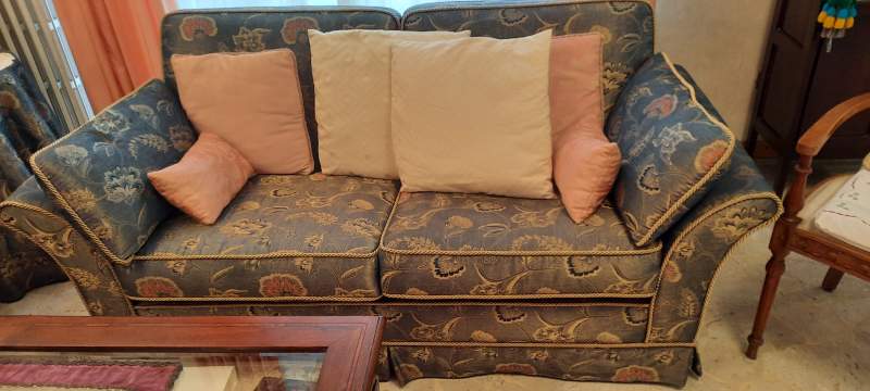 2 divani in damascato blu belli - 800 euro  