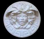 Dalla mitologia classica la Medusa scultura diametro 45 cm 