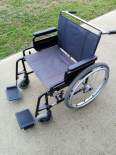 Carrozzina per disabili, seduta 58 cm, doppia crociera